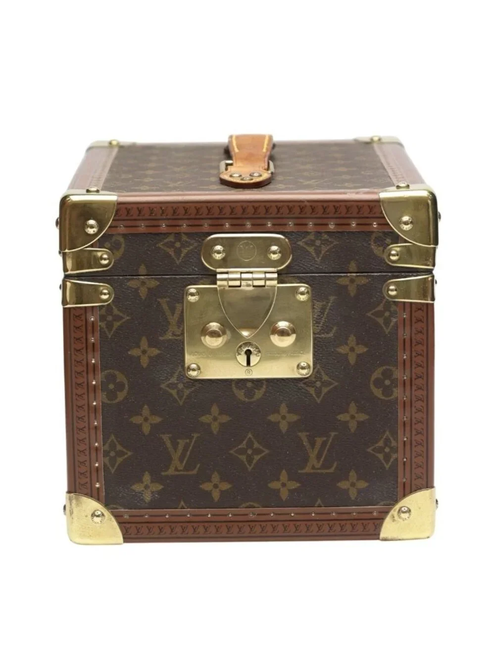 Louis Vuitton Monogram Makeup Case Boite Flacon Bag Brown